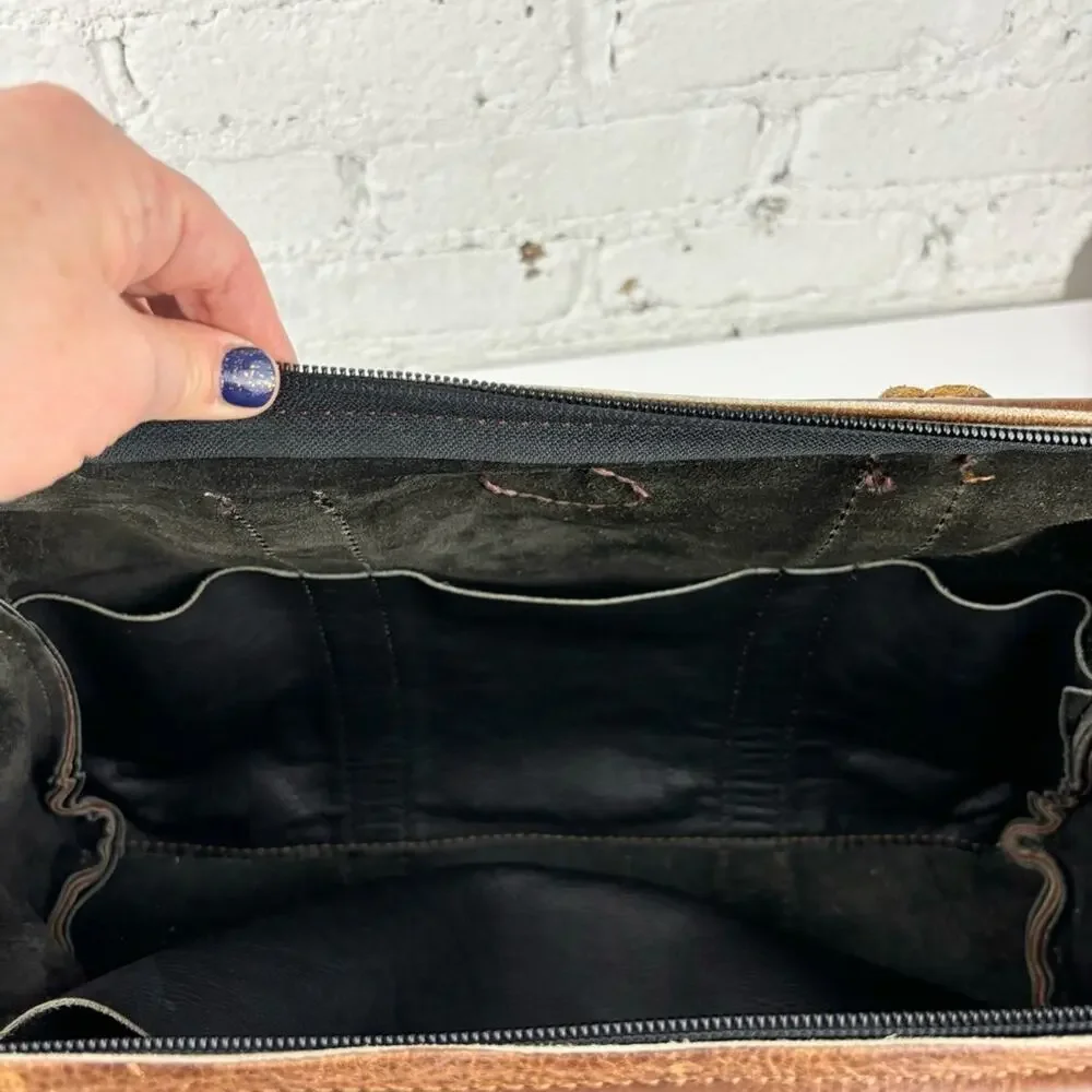Vintage Ted Glimer Handmade Leather Medical Bag